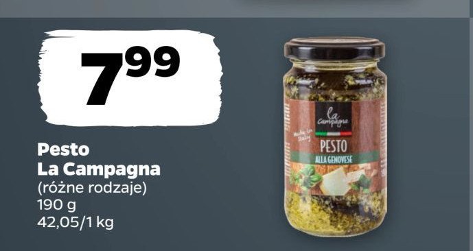 Pesto alla genovese z bazylią La campagna promocja