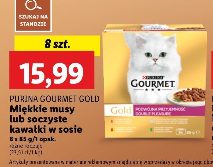 Karma dla kota łosoś i kurczak w sosie Purina gourmet gold promocja