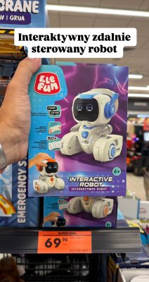 Interaktywny zdalnie sterowany robot promocja w Biedronka