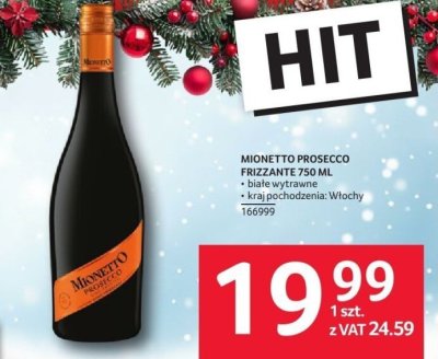 Wino Mionetto Prosecco Frizzante 750 ml promocja w Selgros