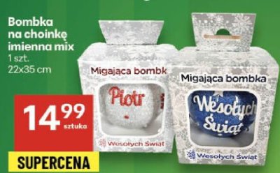 Bombka na choinkę imienna mix promocja w Delikatesy Centrum