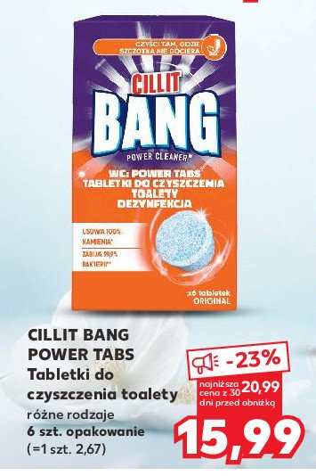 Tabletki do czyszczenia wc Cillit bang promocja w Kaufland