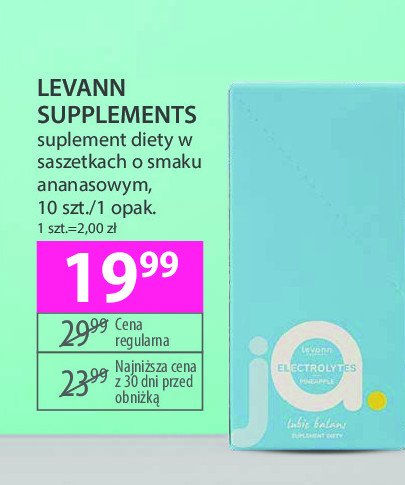 Suplement smak ananasowy LEVANN promocja