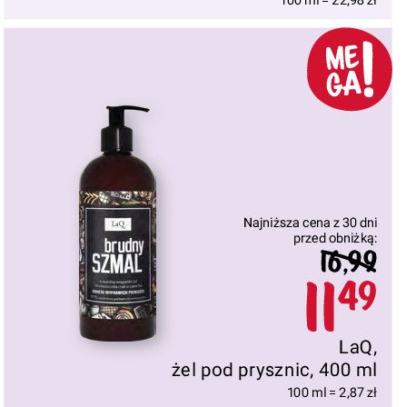 Żel pod prysznic brudny szmal Laq promocja