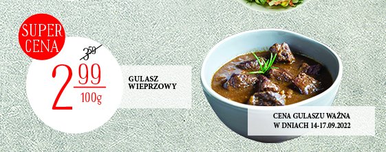 Gulasz wieprzowy promocja w ABC