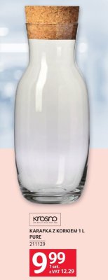 Karafka z korkiem 1 L Pure Krosno promocja w Selgros