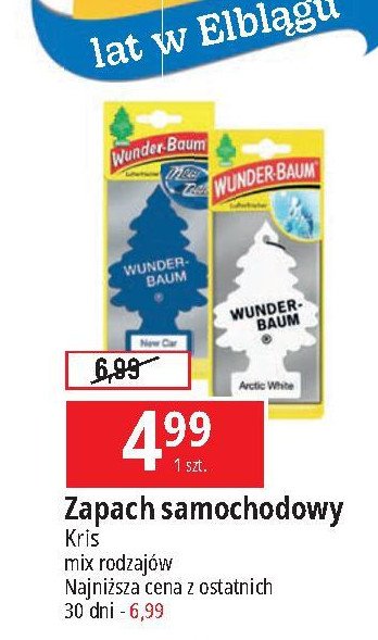 Zapach samochodowy new car Wunder-baum promocja