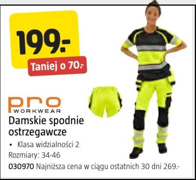 Damskie spodnie ostrzegawcze PRO promocja w Jula