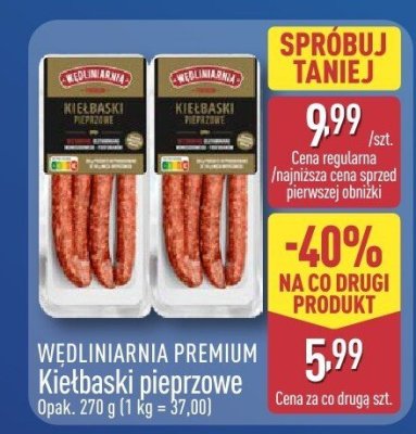 Kiełbaski pieprzowe WĘDLINIARNIA PREMIUM promocja w Aldi