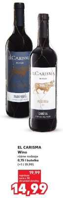 Wino El Carisma różne rodzaje promocja w Kaufland