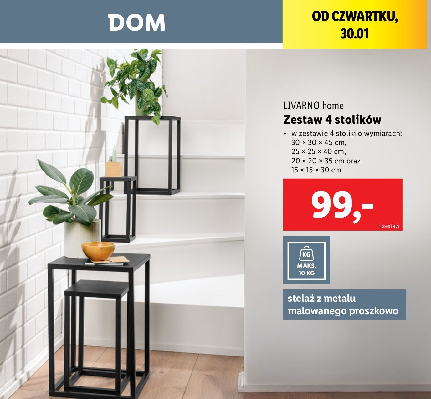 Zestaw stolików LIVARNO HOME promocja w Lidl