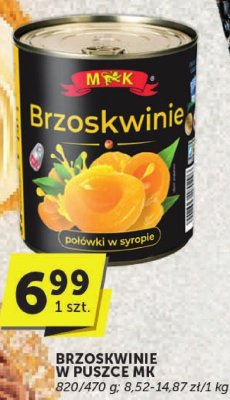 Brzoskwinie w puszce MK promocja w Euro Sklep