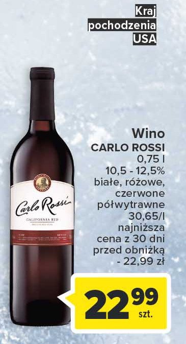 Wino Carlo rossi california red promocja
