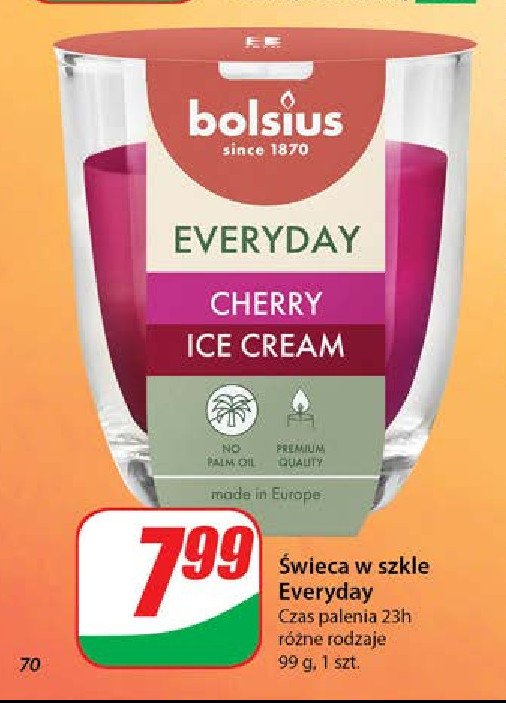 艢wieca everyday cherry ice cream Bolsius promocja
