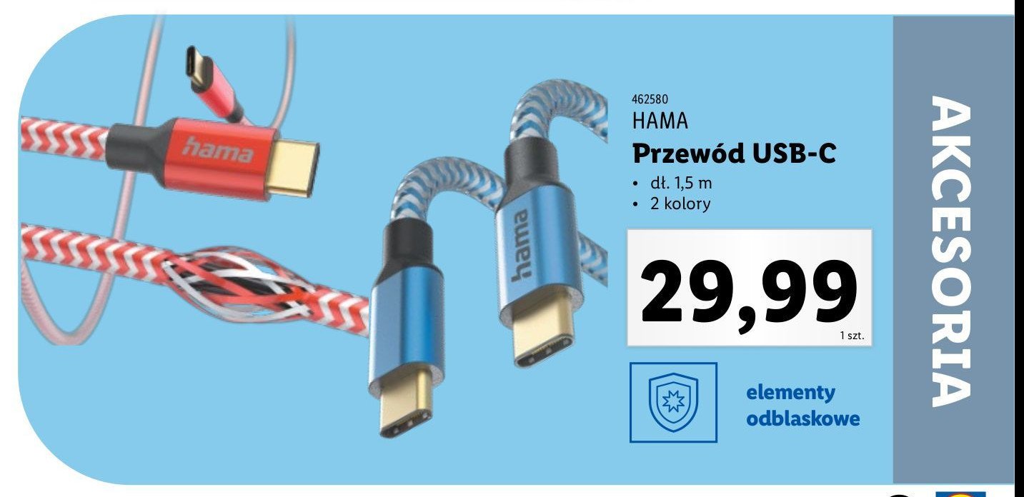 Kabel usb-c 1.5 m Hama promocja