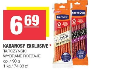 Kabanosy exclusive tarczyński wybrane rodzaje promocja w SPAR