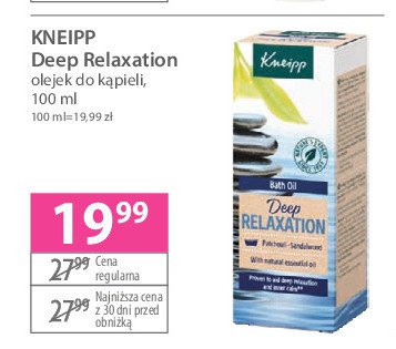 Olejek do kąpieli deep relaxation Kneipp promocja