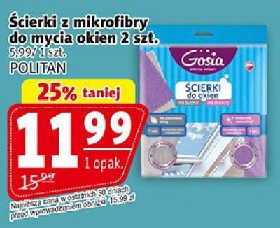 Ścierki z mikrofibry dla okien 2 szt. promocja w Prim Market