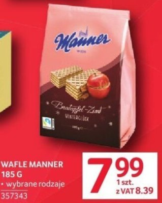 Wafelki Manner 185 g różne rodzaje promocja w Selgros