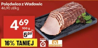 Polędwica z Wadowic 46,90 zł/kg promocja w Delikatesy Centrum