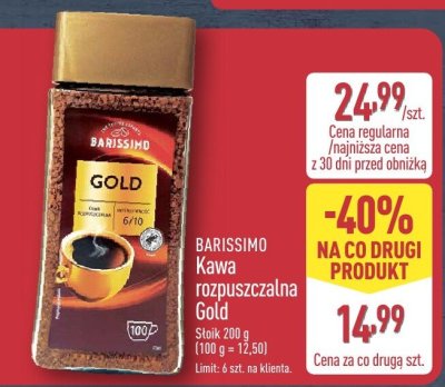 Kawa rozpuszczalna BARISSIMO Gold promocja w Aldi