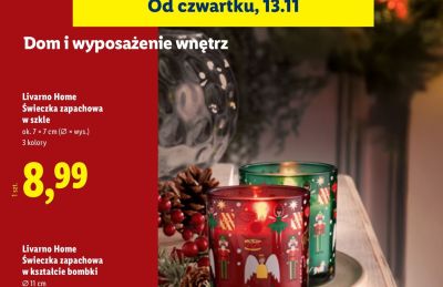 Świeczka zapachowa w szkle  promocja w Lidl