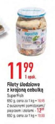 Filety śledziowe z krojoną cebulką Superfish promocja