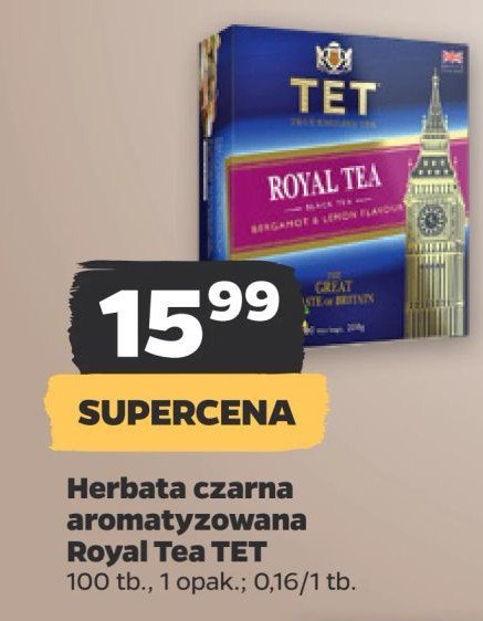 Herbata bergamotka z cytryną Tet royal tea promocja