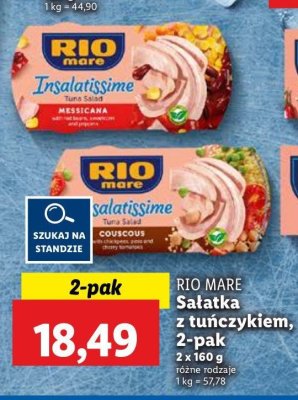 Sa艂atka z tu艅czyka z kuskusem i warzywami Rio mare insalatissime promocja