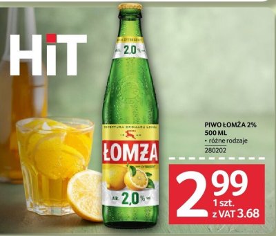 Piwo Łomża 2% 500ml promocja w Selgros