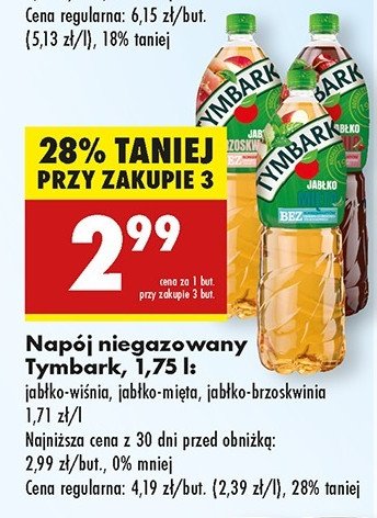 Napój jabłko-mięta Tymbark promocja w Biedronka