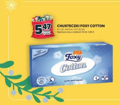 Chusteczki Foxy Cotton 90 szt. karton promocja w Stokrotka