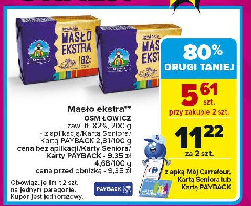 Mas艂o ekstra 艁owickie promocja