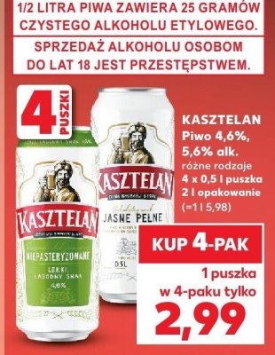 Piwo różne rodzaje  promocja w Kaufland