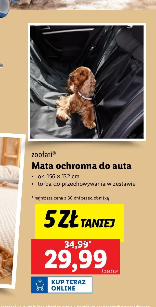 Mata ochronna do samochodu Zoofari promocja w Lidl