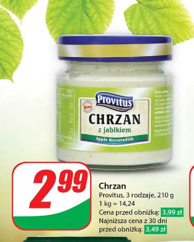 Chrzan z jabłkiem Provitus promocja