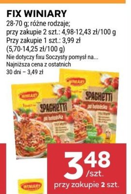 Fix winiary różne rodzaje promocja w Stokrotka