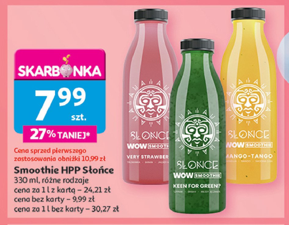 Smoothie very strawberry SŁOŃCE WOW promocja w Auchan