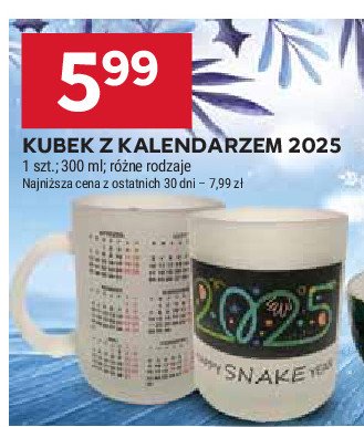 Kubek z kalendarzem promocja