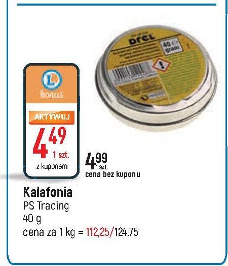 Kalafonia P.s. trading promocja