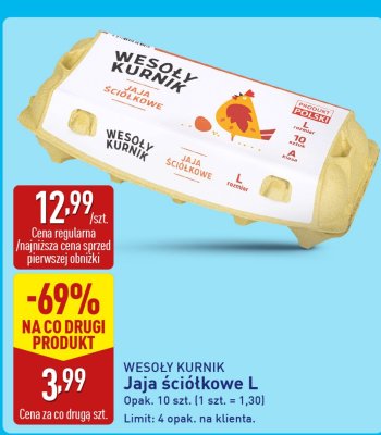 Jaja ściółkowe Wesoły Kurnik L promocja w Aldi