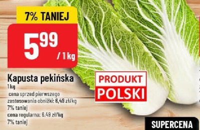 Kapusta pekińska 1 kg promocja w POLOmarket