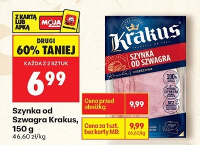 Szynka od Szwagra Krakus 150 g promocja w Biedronka