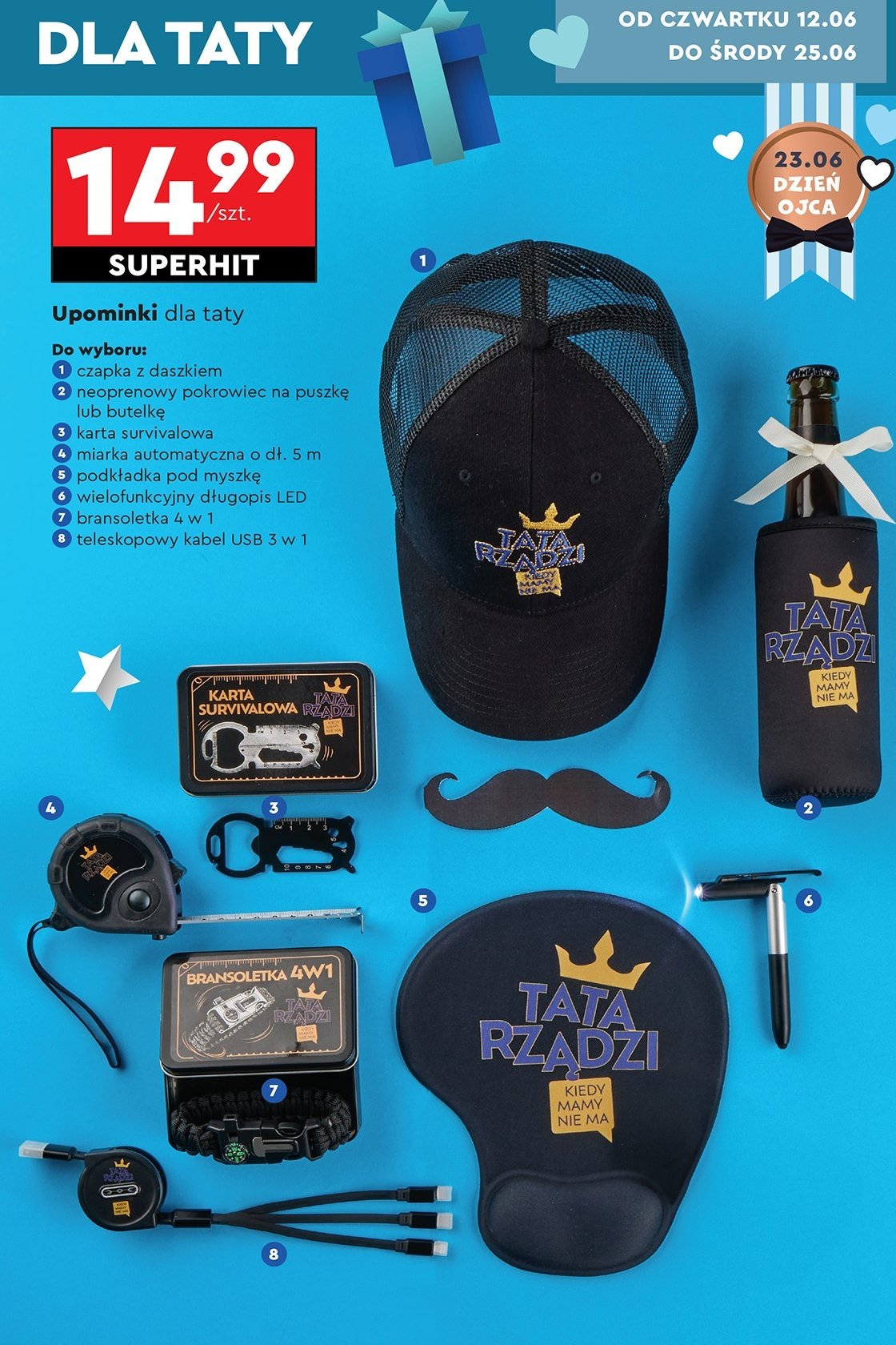 Czapka z daszkiem dla taty promocja w Biedronka