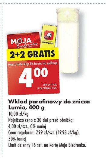 Wkład parafinowy 400 g Lumia promocja