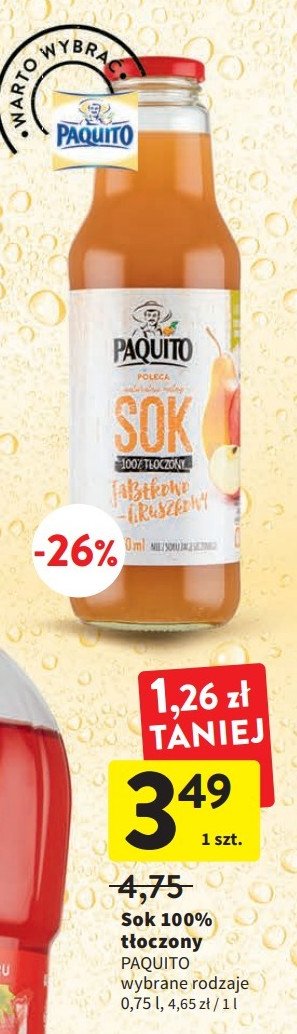 Sok jabłkowo-gruszkowy Paquito promocja