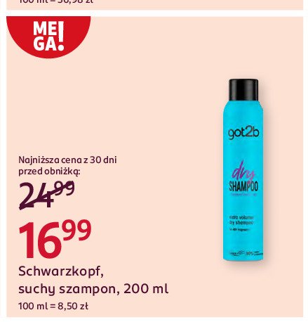 Suchy szampon ocean vibes GOT2B DRY SHAMPOO promocja