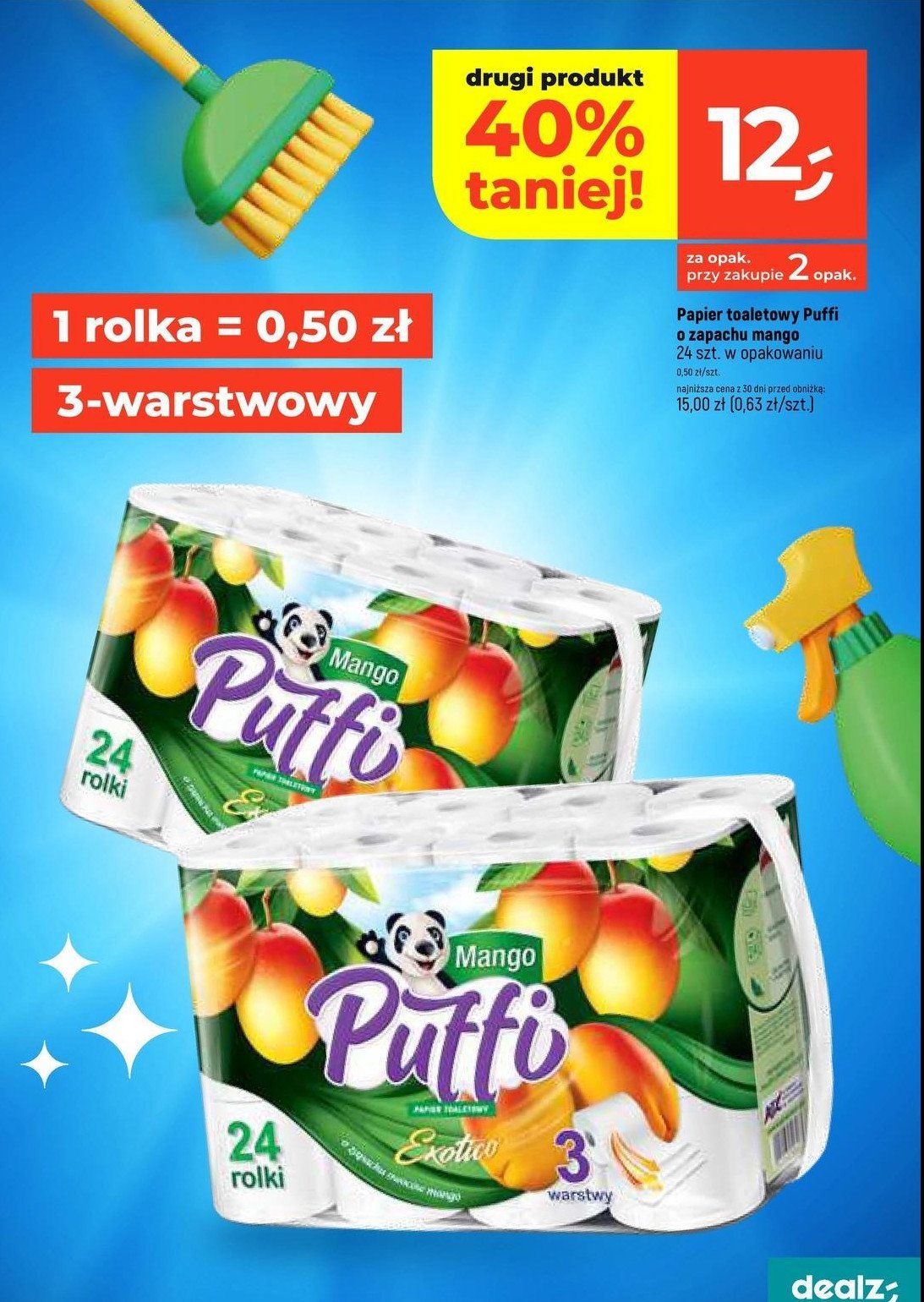 Papier toaletowy mango Puffi promocja