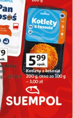 Kotlety z łososia Suempol promocja w Auchan