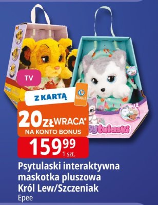 Psytulaski interaktywna maskotka pluszowa Król Lew/Szczeniak Epee promocja w Leclerc